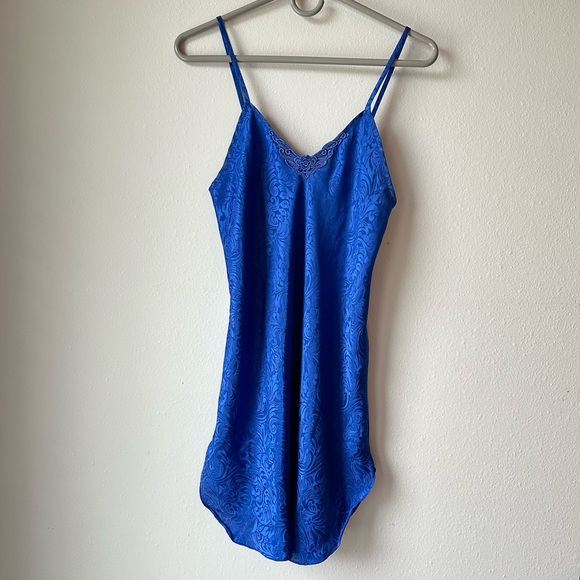 Romantic Moods Other - Romantic Moods// 90’s Vintage Slip Dress Floral lace Blue Size S